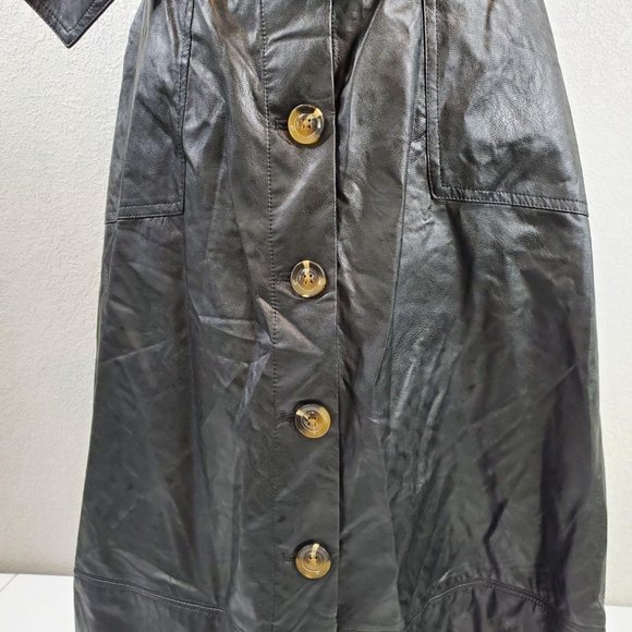 Who What Wear Womens Black Waist Tie Button Front - Picture 4 of 5